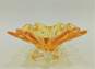 Vintage Canadian Chalet Amber Art Glass Bowl Centerpiece Signed image number 1