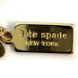 Designer Kate Spade Gold-Tone Rhinestone Betel Leaf Station Necklace image number 5