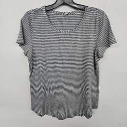 lululemon Gray White Striped Shirt alternative image