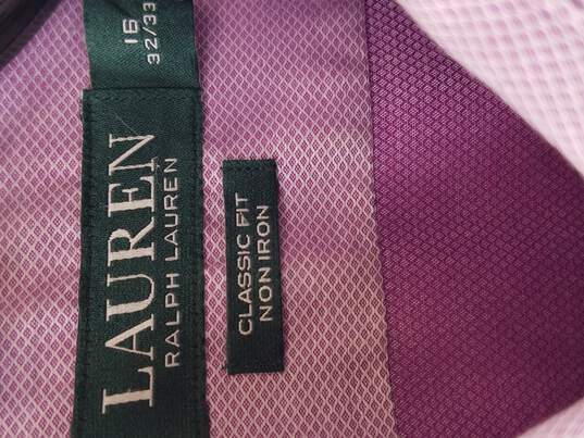 Ralph Lauren Men Lavender Button Up Long Sleeve L image number 3