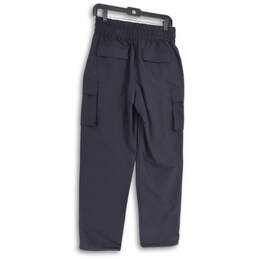 NWT Womens Black Drawstring Slash Pocket Pull-On Cargo Pants Size Small alternative image