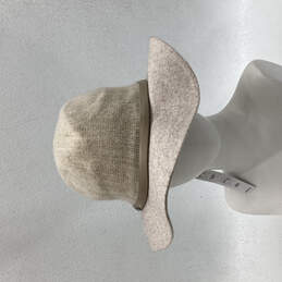NWT Womens Beige Adjustable Fit Medium Brim Fedora Hat Size One Size