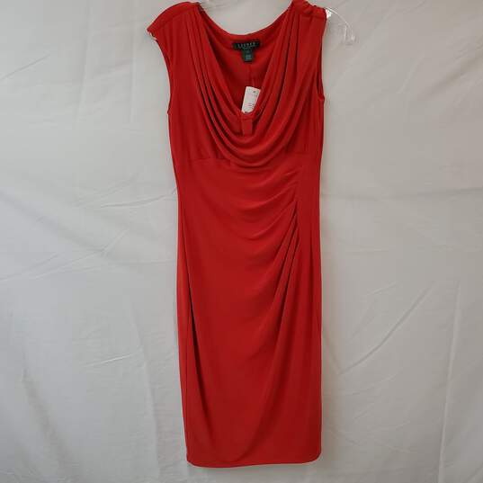 Ralph Lauren Red Midi Dress Women's 4 NWT image number 1