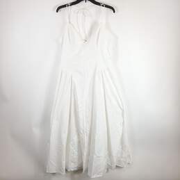 Abercrombie & Fitch Women White Flare Dress L NWT
