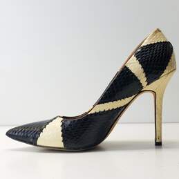 Rachel Roy Snakeskin Embossed Leather Multi Pump Heels Shoes Size 7.5 B alternative image