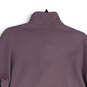 Womens Purple Mock Neck Long Sleeve Quarter Zip Jacket Size M 12-14 image number 4