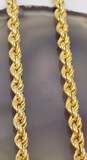 14K Gold Chunky Twisted Rope Chain Necklace 8.7g image number 4