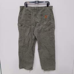 Carhartt Men;s Green Chino Style Jeans Pants Size 38X30 alternative image