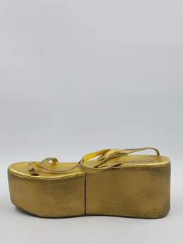 Authentic Prada Gold Flatform Sandal W 9 alternative image