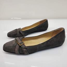 Jimmy Choo Gray Suede Flats Women's Size 8.5 AUTHENTICATED alternative image
