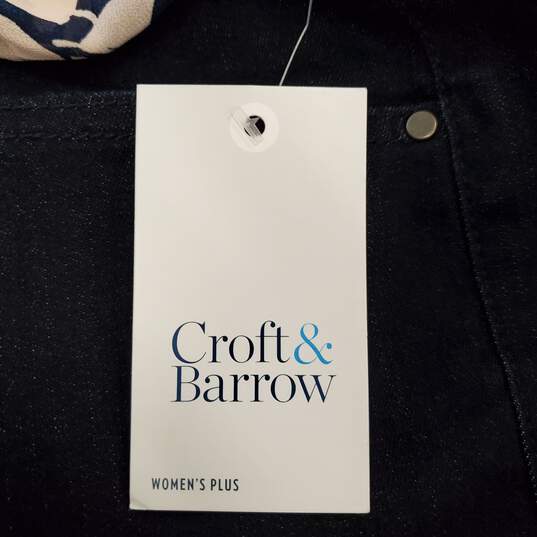 Croft & Barrow Women Blue Capri Jeans Sz 18W NWT image number 5