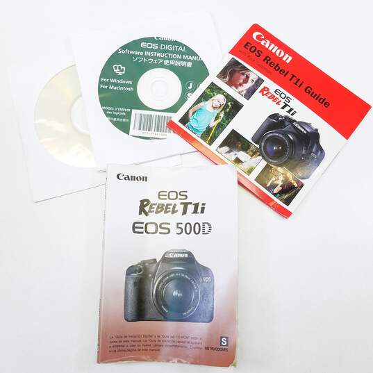 Canon EOS Rebel T1i / EOS 500D 15.1MP Digital SLR Camera - Black (Kit w/  EF-S IS 18-55mm Lens) for sale online