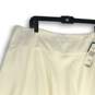 NWT Ralph Lauren Womens White Flat Front Knee Length Side Zip A-Line Skirt Sz 14 image number 3