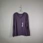 NWT Womens Knitted V-Neck Long Sleeve Pullover T-Shirt Size XL image number 1