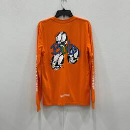 NWT Chrome Hearts Mens Orange Graphic Print Long Sleeve Pullover T-Shirt Size M alternative image
