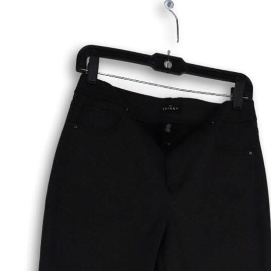 Womens Black Dark Wash Pockets Stretch Denim Skinny Leg Jeans Size 6 image number 2