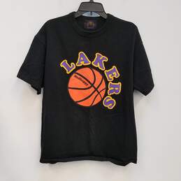 Madhappy Mens Black Cotton Los Angeles Lakers Pullover NBA T-Shirt Size M
