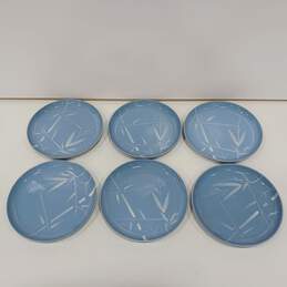 Set of 6 Winfield Blue Bamboo 10.25" Dinner Plates alternative image