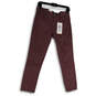 NWT Womens Purple Regular Fit Pockets Stretch Straight Leg Jeans Size 6 image number 1