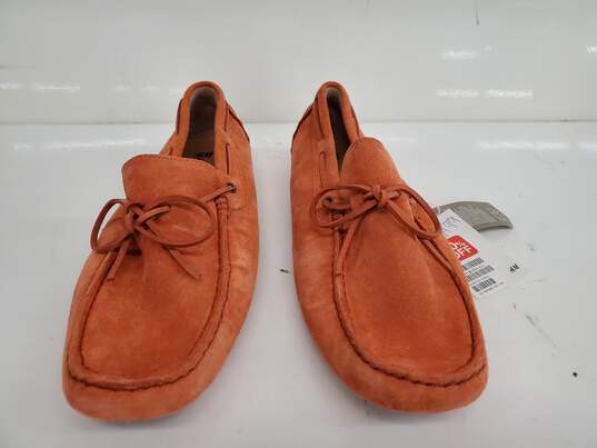 H&M Orange Suede Loafers Size 8.5 NWT image number 2