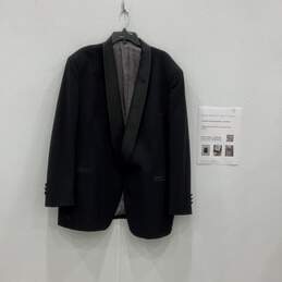 Christian Dior Mens Black Shawl Collar One-Button Blazer Size 50L W/COA