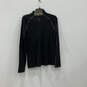NWT Womens Black Long Sleeve Quarter Zip Regular Fit Pullover T-Shirt Sz XL image number 2