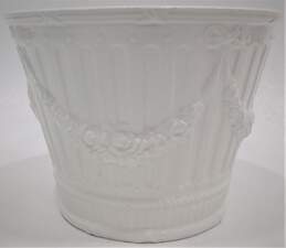 Tiffany & Co White Ceramic Floral Planter Made In Italy IOB