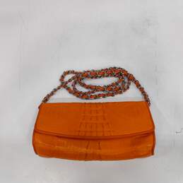 Women's Orange Genuine Leather Pures