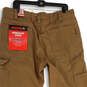 NWT Womens Brown Flat Font Slash Pocket Straight Leg Carpenter Pants Sz 38 image number 4