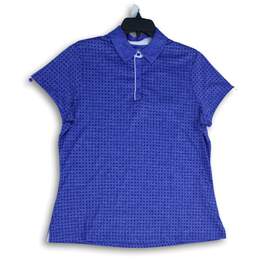 Callaway Mens Blue Spread Collar Short Sleeve Polo Shirt Size X-Large