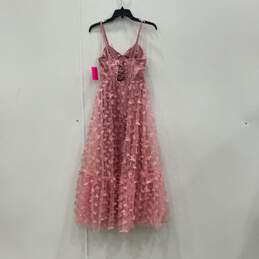 NWT Betsey Johnson Womens Pink Butterfly Lace Sleeveless A-Line Dress Size S alternative image