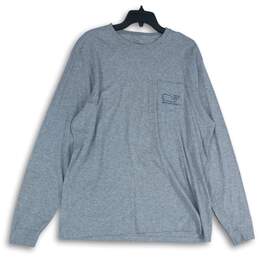 Vineyard Vines Mens Gray Space Dye Crew Neck Long Sleeve Pullover T-Shirt Size L