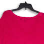 Womens Pink V-Neck Short Sleeve Knit Pullover Blouse Top Size 2 (us size L) image number 4