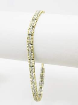 10K Yellow Gold 1.12 CTTW Diamond Tennis Bracelet 4.6g