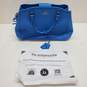 Coach Turquoise Leather Hand Held Satchel Bag W/COA image number 1