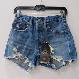 Levi's Women's 501 Button Fly High Rise Cutoff Jean Shorts Size 24 NWT