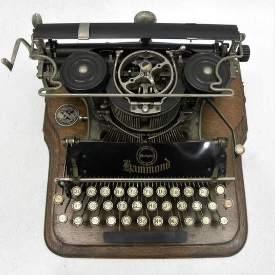 Antique Hammond Multiplex Typewriter w/ Case image number 2