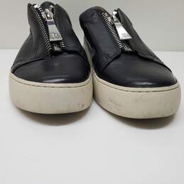 Wm FRYE Lena Zip Low Black Leather Slip On Sneakers Sz 7.5M alternative image