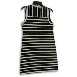 NWT Womens Blue White Striped Scoop Neck Knit Tank Dress Size L alternative image
