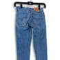 Womens Blue 710 Light Wash Pockets Denim Super Skinny Jeans Size 24 image number 4