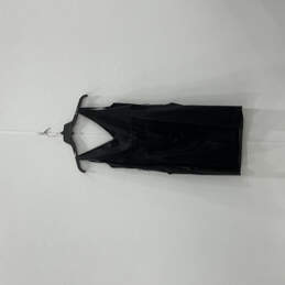 NWT Womens Black Sleeveless V-Neck Pleated Knee Length Sheath Dress Size 12 alternative image