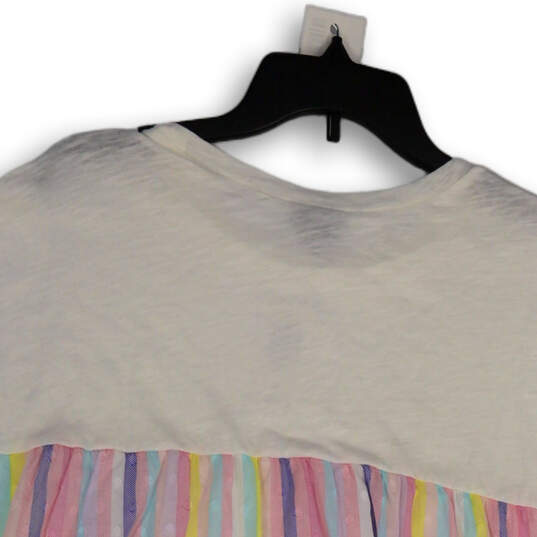 NWT Womens Multicolor Striped Cap Sleeve Blouse Top Size 1/1X/14-16 image number 4