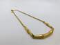 Vintage Crown Trifari Gold Tone Bamboo Pendant Necklace 23.8g image number 1