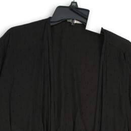 NWT Lauren Conrad Womens Black Tie Waist Short Sleeve Cover Up One Size alternative image