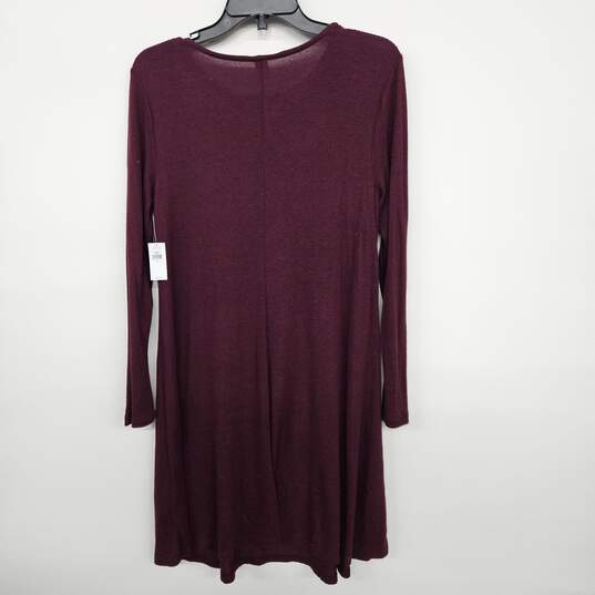 Purple Long Sleeve Dress image number 2