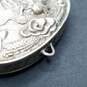 Sterling Silver Dragon Motif Scalloped Pendant 25.4g image number 2