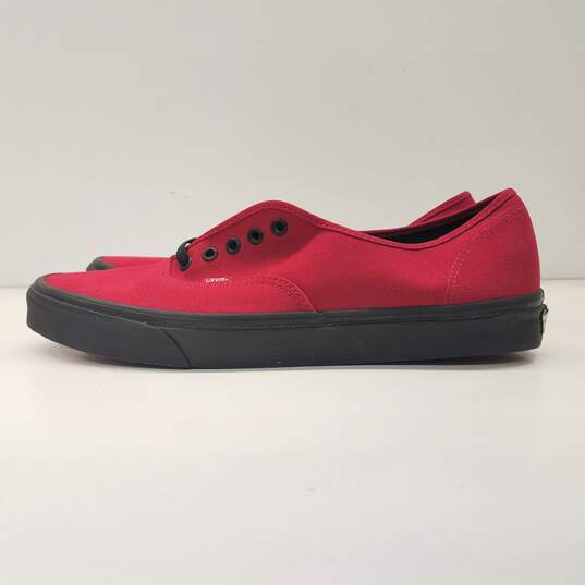 Vans Men's Authentic Black Sole Jester Red Ankle Casual Sneaker sz 13 image number 2