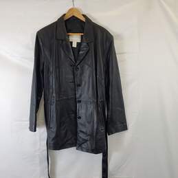 Studio Works Women Black Leather Jacket XL