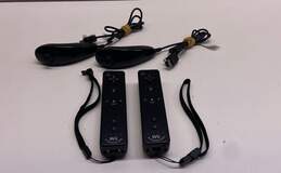 Set Of 2 Nintendo Wii Motion Plus Remotes- Black