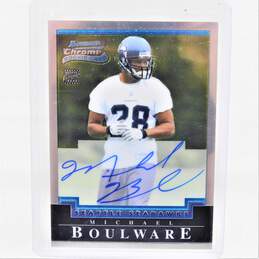 2004 Peter Boulware Bowman Chrome Rookie Autograph Baltimore Ravens